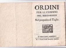 AAA401-REP. DI VENEZIA-ORDINI-PER-LI-COMUNI DEL BERGAMASCO 1745