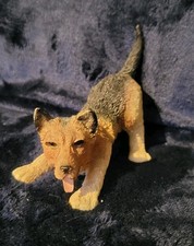 Vintage Playing German Shepherd Resin Figurine