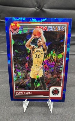 2023-24 Panini Nba Hoops Premium Stock - Ochai Agbaji #62 Blue Ice Prizm /99