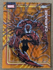 Carnage 2024 Topps Chrome Marvel Orange Wave Refractor Parallel Card #19/25