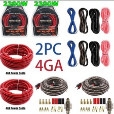 4 Gauge Car Audio Cable Kit Amplifier Install Amp RCA Subwoofer Sub Wiring 2300W