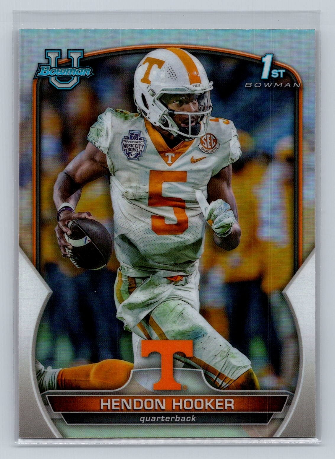 2022 Bowman University Chrome #21 Hendon Hooker Refractor