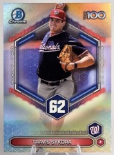 2026 Bowman Travis Sykora Top 100 Prospect Refractor #BTP-62 Wash Nationals