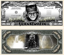 100 Pack Frankenstein Monster Horror Collectible 1 Million Dollars Novelty Money