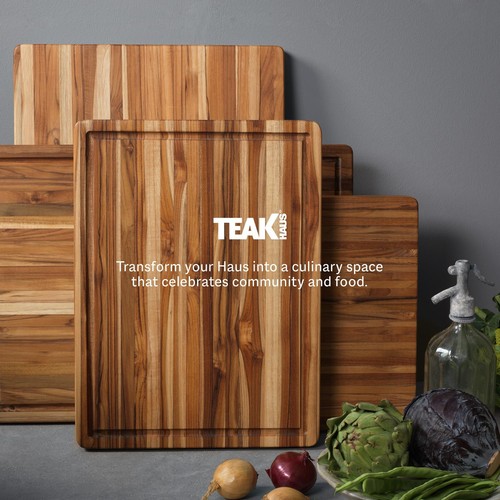 Cutting Board - Medium (M) Wood Cutting Board with Juice Groove and Grip Hand... - Picture 8 of 8