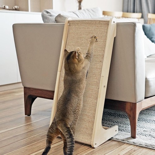 PETKARAY Cat Scratcher, Sisal Scratching Post, L Shape Scratch Pad for Indoor Ca