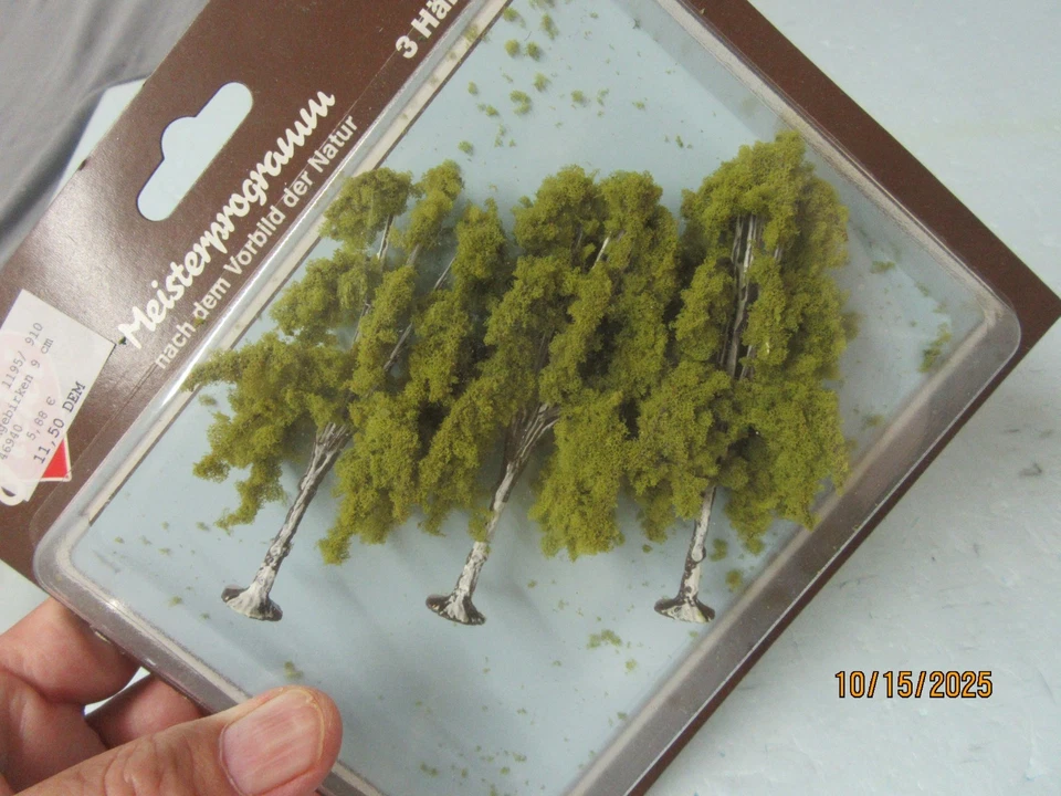 HO - Heki 1195 Juego de 3 abedules / árboles populares 3-1/2" de alto - NUEVO* Foto 2 de 4