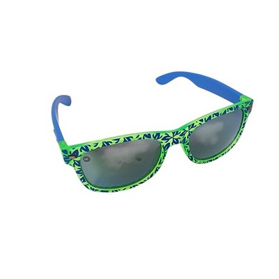 Knockaround Sunglasses Blue Green Custom Geometric Polarized Lenses Retro