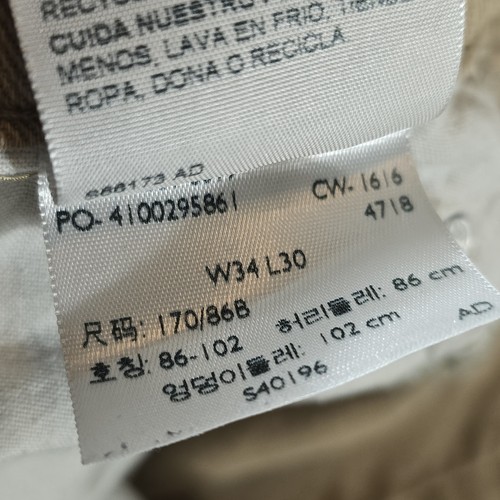 (X2) Levi's 34x30~501 Calce Recto 5 Botones Mosca Denim y Signature Recto Caqui - Imagen 18 de 21