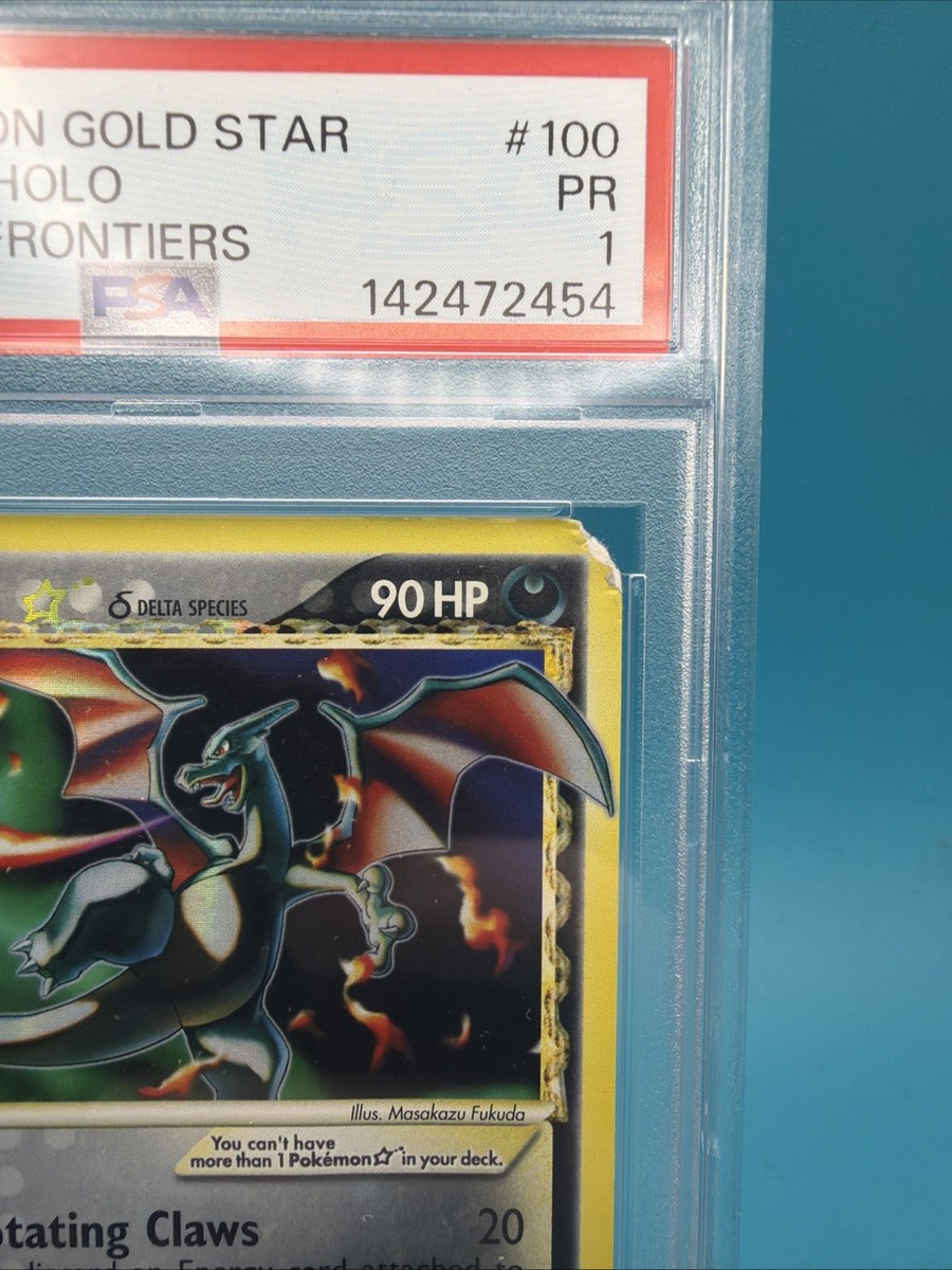 2006 POKEMON EX DRAGON FRONTIERS GOLD STAR #100 CHARIZARD-HOLO PSA