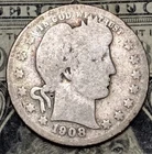 1908-O Barber Quarter