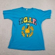 Vintage Garfield Shirt Mens Large TGIF Jim Davis Comic Cat Cartoon 1978 70s Tee