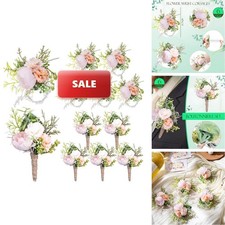 Glitinsel 12 Pcs Wedding Corsage And Boutonniere Set Artificial Rose Wedding