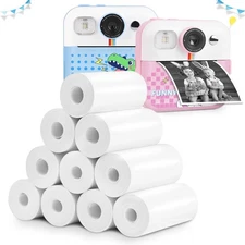 Thermal Paper, 10 Rolls Refill Print Paper for Kids Instant Print Camera, HD