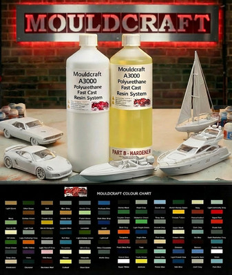 MOULDCRAFT A3000 1kg WEISS SCHNELLGUSS Polyurethan Flüssig Kunststoffgussharz