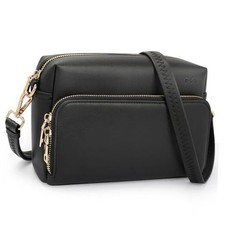 Small Crossbody Bags for Women Vegan Leather Crossbody Purses for Women Black