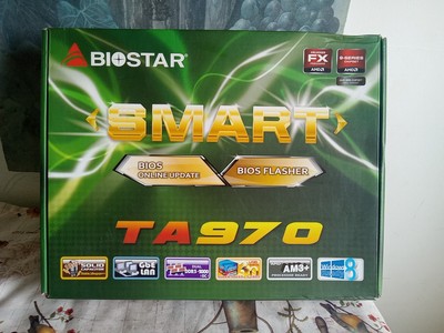 BIOSTAR TA970 Motherboard Socket AM3+ New Original Box Disc Mount NICE
