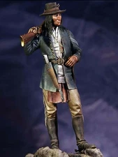 1/24 75mm Native American Scout Figurine Historical Model with Rifle Unassembled