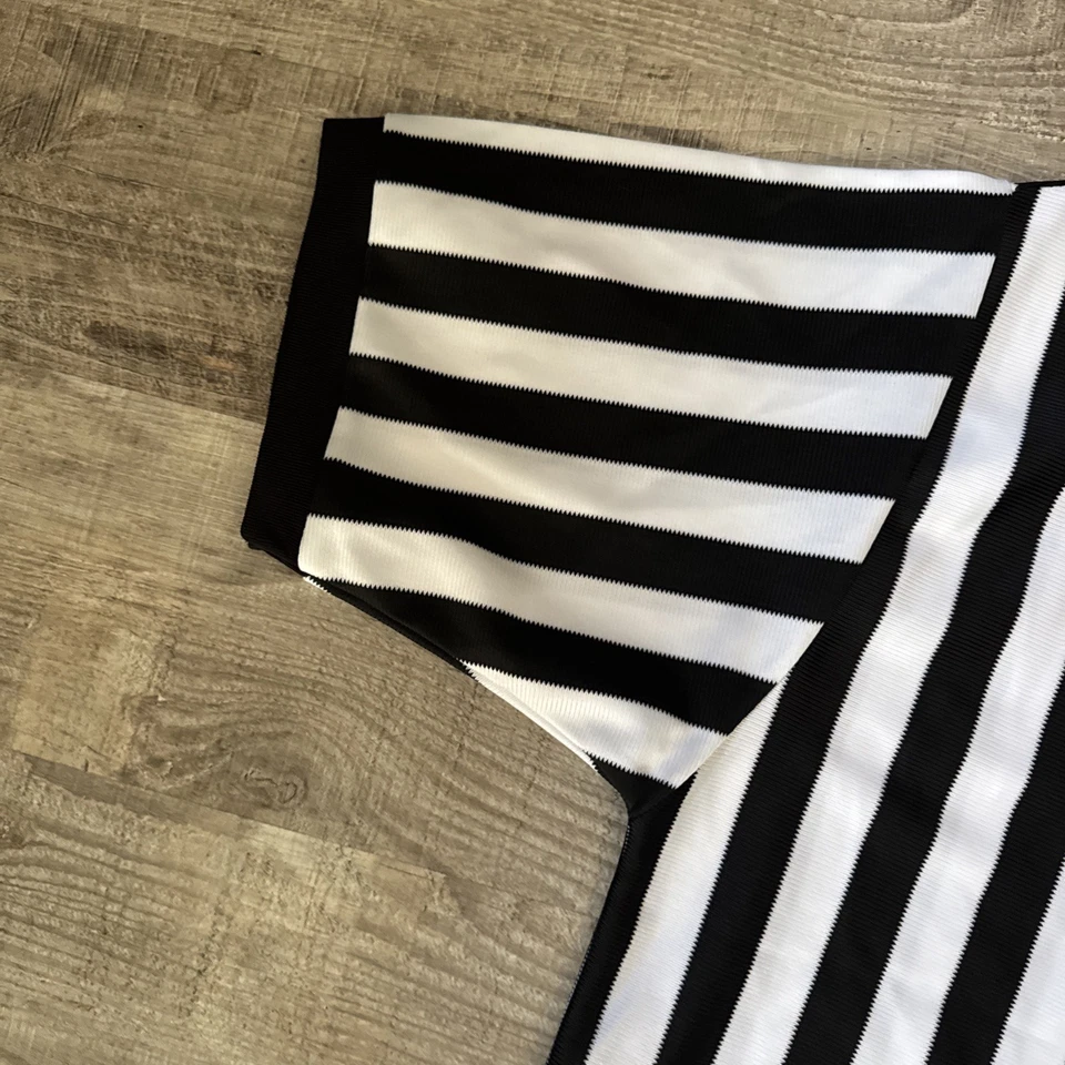 VKM Venus Knitting Mills Referee Official Jersey Shirt  Size XXL Black White - Image 4 of 4