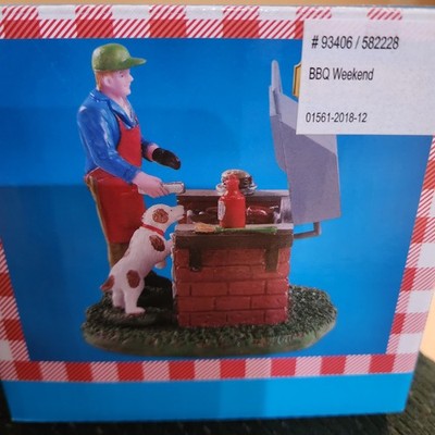 Lemax Table Accent BBQ Weekend Americana 4th of July Village Retired #93406
