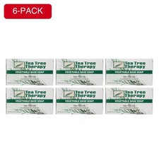 6-PACK Tea Tree Therapy Vegetable Base Soap with Tea Tree Oil 3.9 oz Body Bar