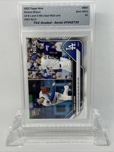 2025 Topps Now Shohei Ohtani 3 HR’s 10 K’s NLCS TCC Graded Gem Mint 10