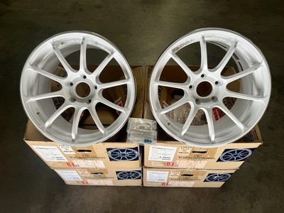 ADVAN RACING RS-III 3 18x9.5 5x120 +45 WHEELS RIM FOR CIVIC TYPE R INTEGRA WHITE