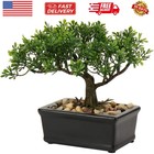 Artificial Bonsai Tree Juniper Faux Plants Indoor Small Fake Plants Decor wit.