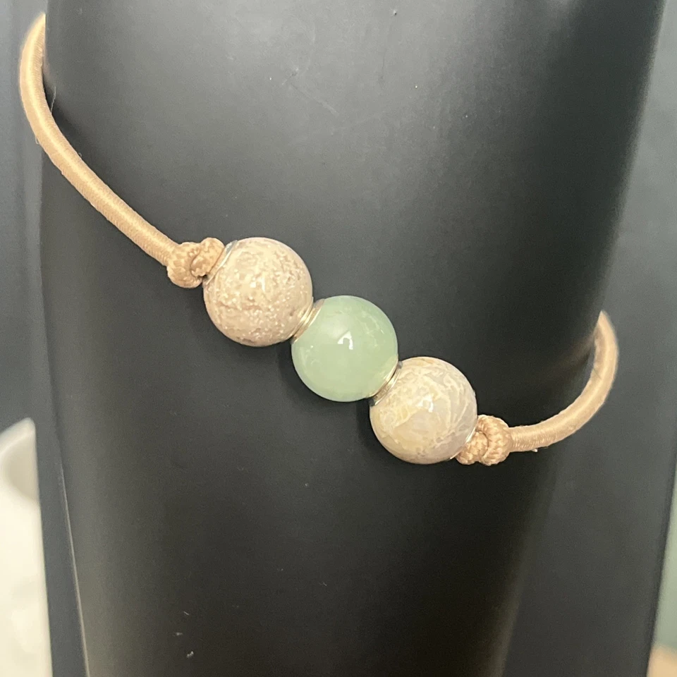 Thomas Sabo Beige Elastic 3 Gem Bracelet New With Bag Foto 2 de 4