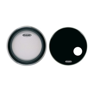 Evans Schlagzeugfell Set, 18'' EMAD + EQ3, Transparent, Einlagig, mit