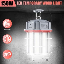 150W LED Construction Hanging Work Light Linkable Temporary Jobsite Lamp 21500LM