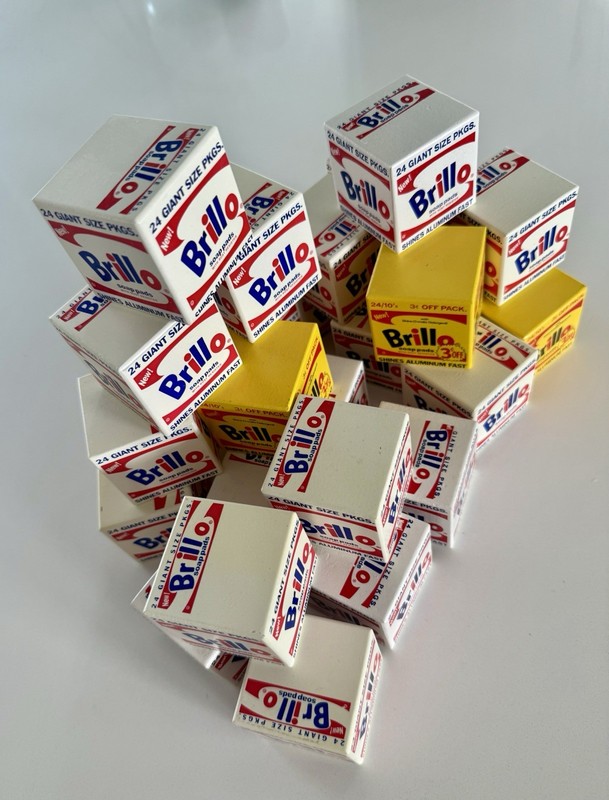 Andy Warhol - 28 Wooden Brillo Blocks - 2” x 2” x 2”