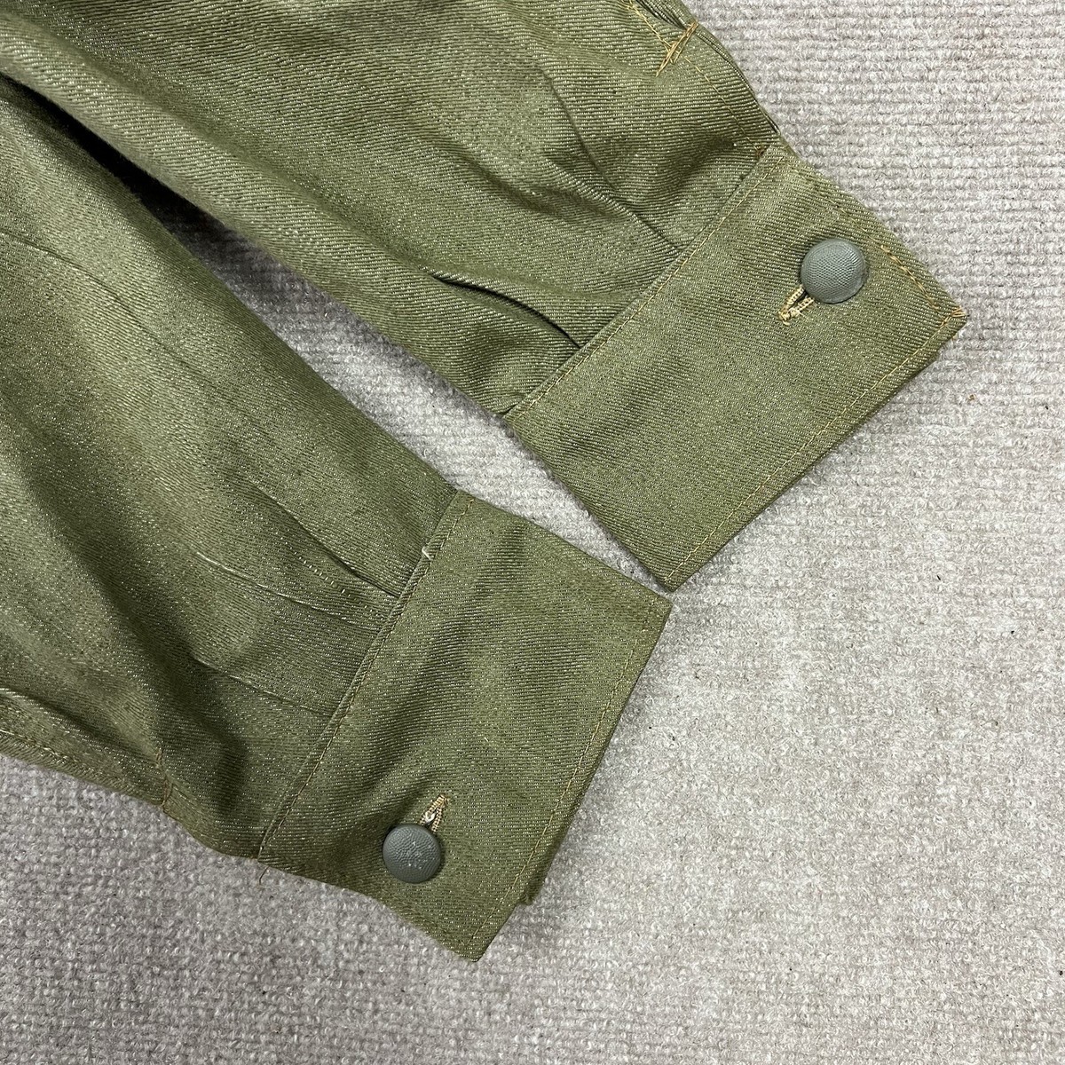 Vintage 40s WW2 British Military Cropped Denim Jacket Blouse