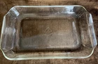 Fire King Clear Glass Baking Dish 2 Quart Anchor Hocking USA Vintage Casserole
