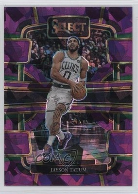 2023 Panini Select Concourse Purple Cracked Ice Prizm 14/99 Jayson Tatum #45 hs9