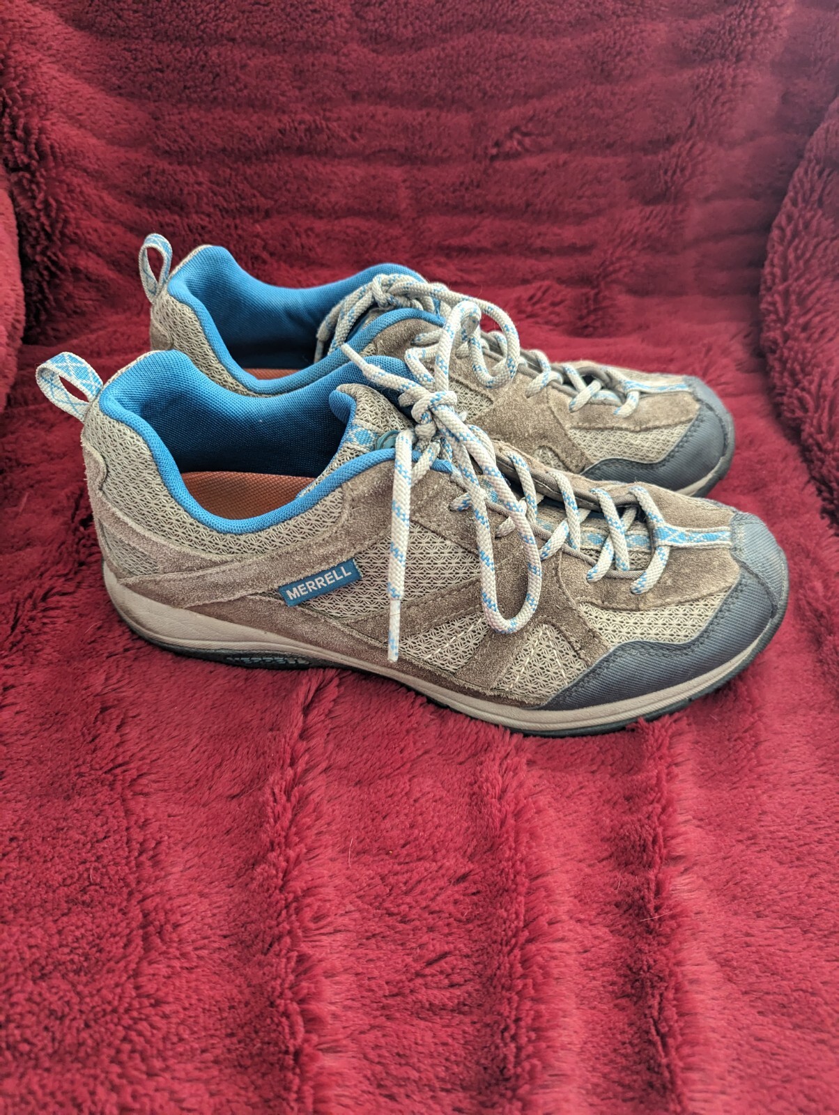 Scarpe da trekking basse Merrell donna Boulder in pelle celestial taglia 9