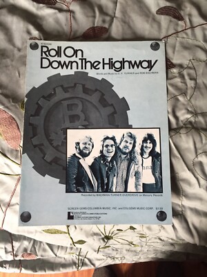 Bachman Turner Overdrive Sheet Music Roll On Down The Highway 1974