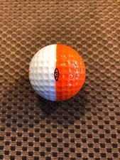 PING GOLF BALL/S-ORANGE/WHITE PING 5.....FIESTA LOGO....9/10