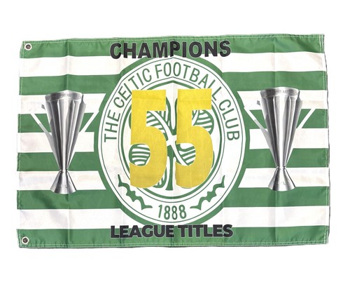 CELTIC CHAMPIONS FLAG 3x2 FOOT FOOTBALL SUPPORTER FREE UK SHIPPING COYBG