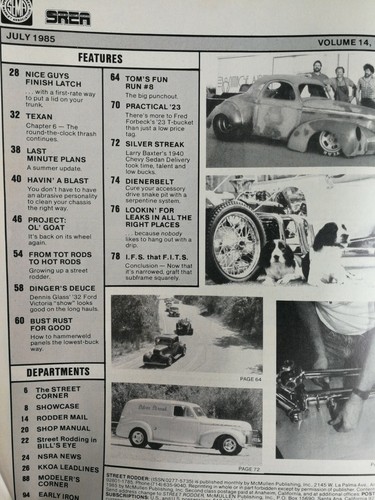 Street Rodder Julio 1985 Volumen 14 Nº 7 - Imagen 2 de 2