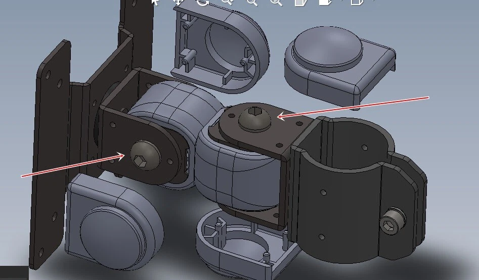 Pole mount Bracket For TV / Monitor 35mm Pole VESA 75/100mm LCD/Karaoke - Image 4 of 4