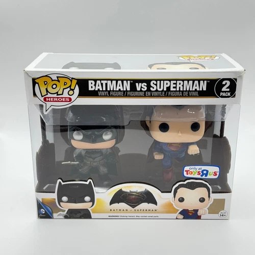 Funko Pop! DC Comics Batman vs Superman 2-Pack Toys R Us Exclusive Damaged Box 