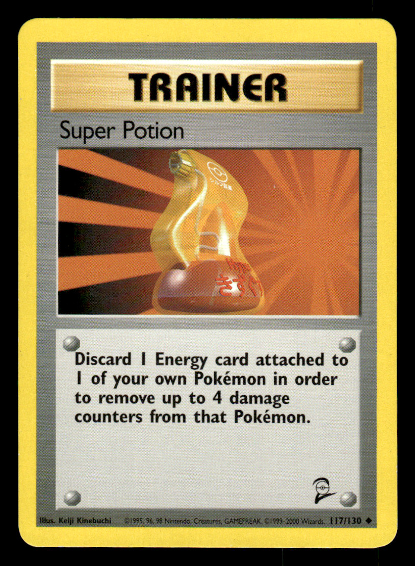 Super Potion 117/130 - Uncommon - Vintage English Base Set 2 Pokemon Card