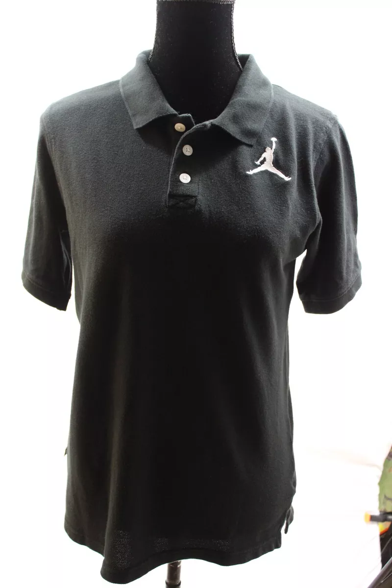 Vintage Michael Jordan Woman s Polo Shirt Short Sleeve Black size XL 18 Collared