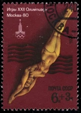 RUSSIA B74 - Moscow Olympic Games "Diving" (pf39478)