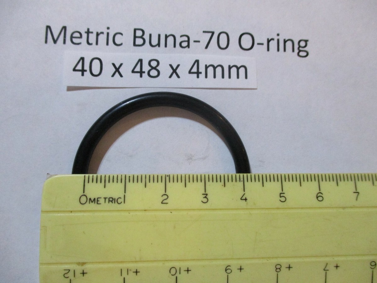 44mm ID x 48mm OD x 2mm thick O-ring. Buna-70. Quan 1