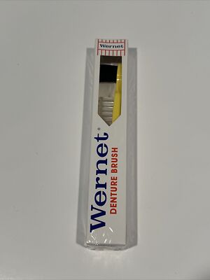 NOS Vintage Wernet Denture Brush Toothbrush, Colored Handle  Varies ** Sealed!