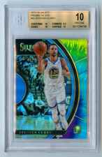 2017-18 PANINI SELECT PRIZM TIE DYE STEPHEN CURRY /25 BGS 10 PRISTINE POP 1
