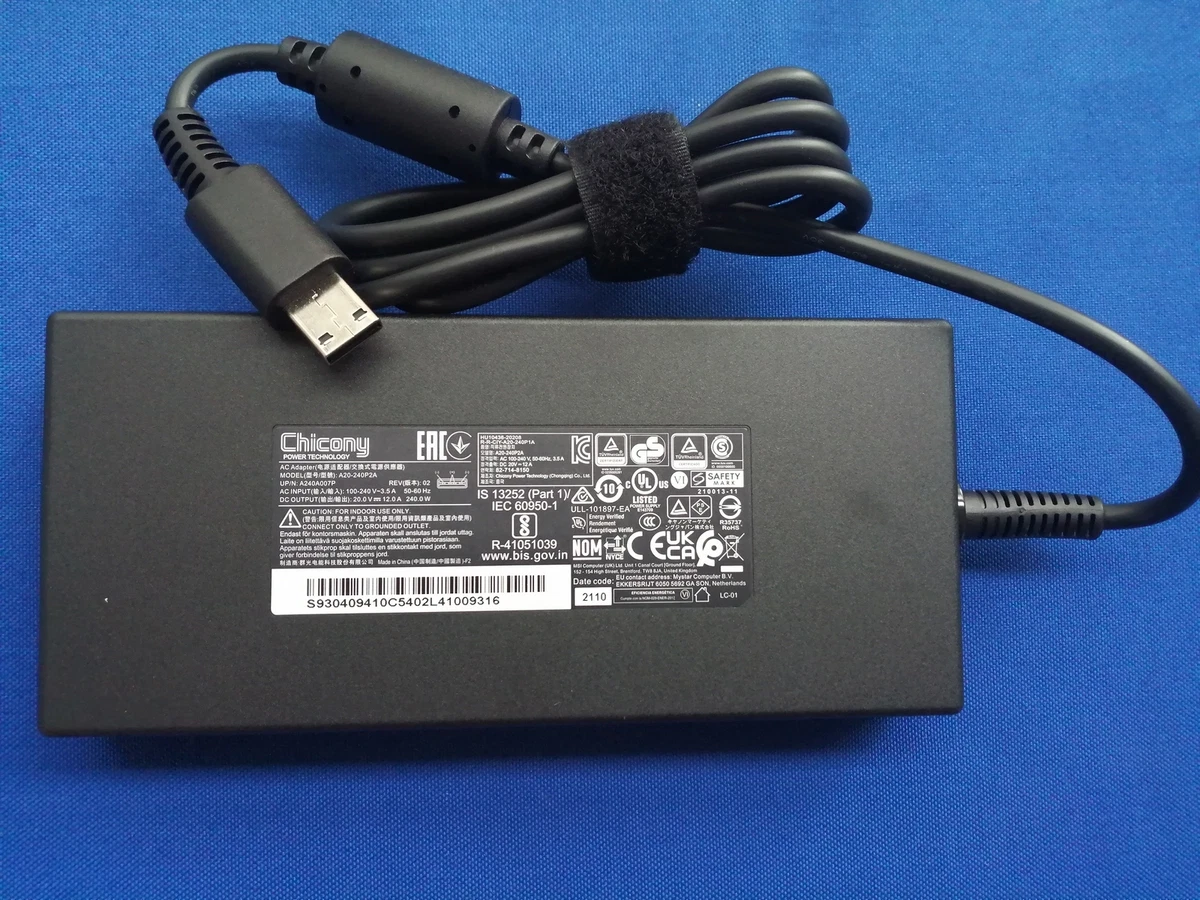 New Original OEM MSI GP76 Leopard 11UE A20-240P2A 240W 20V AC/DC Adapter  Charger | eBay