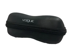 NEW Vogue Black Semi Hard Clamshell Eyeglasses Case With Zipper Closure